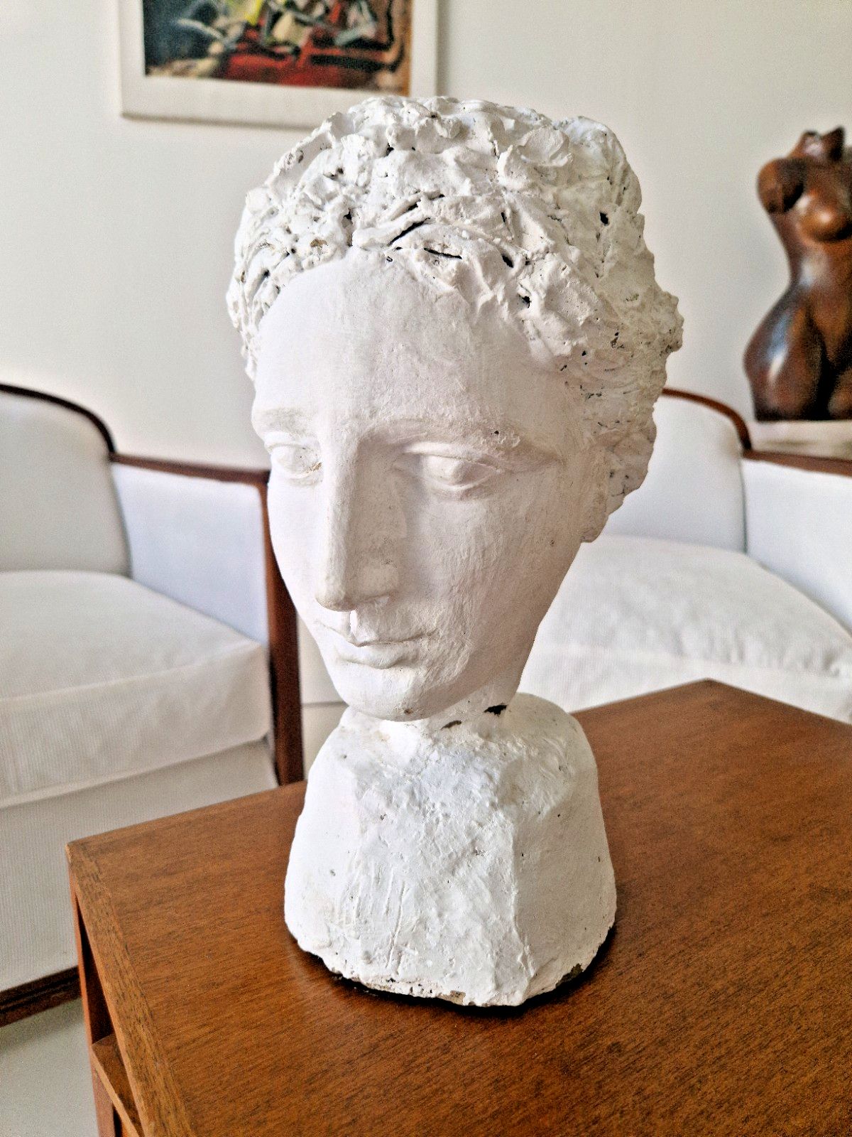 Vintage Female Bust Classical Meets Studio Art Aesthetic photo vinterior