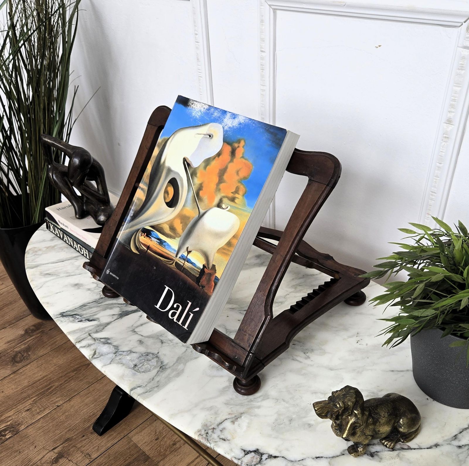 Italian Carved Wood Decorated Adjustable Lectern Book Stand Rest photo for sale