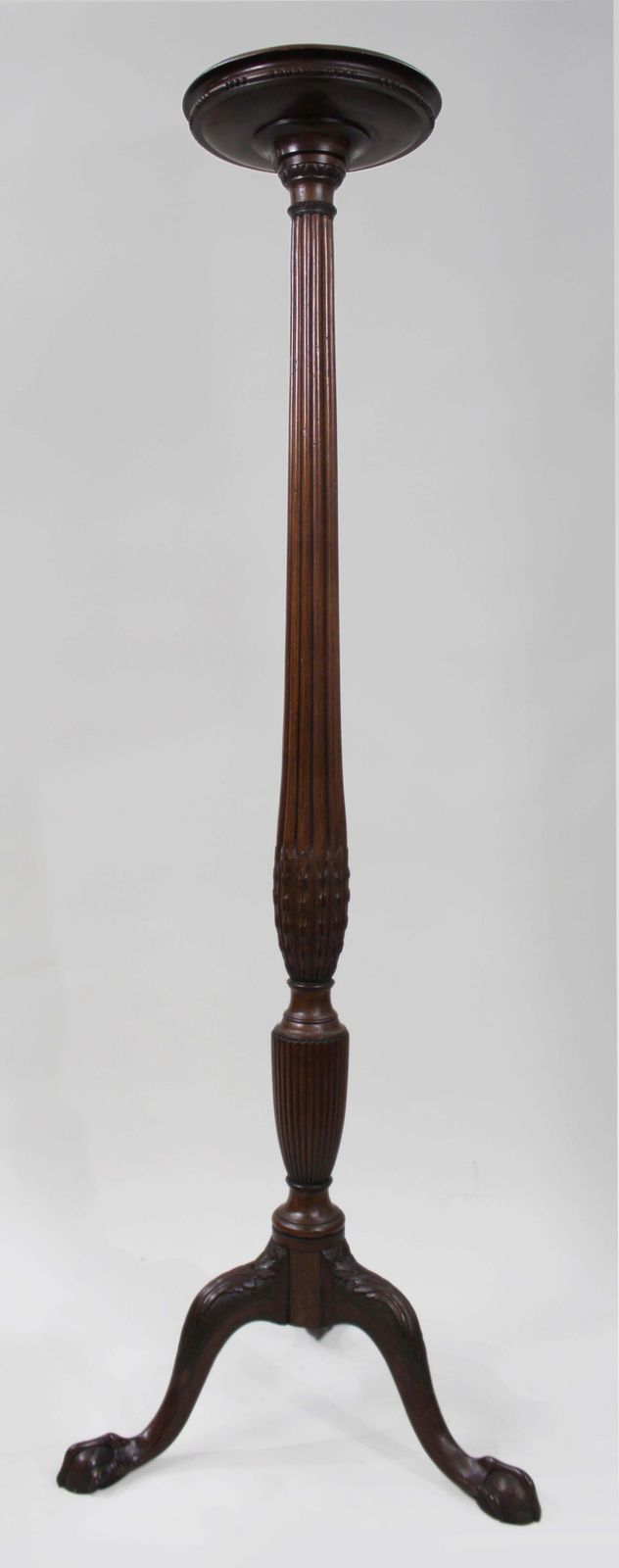 Antique Georgian Revival Mahogany Torchère Pedestal Stand photo furniture