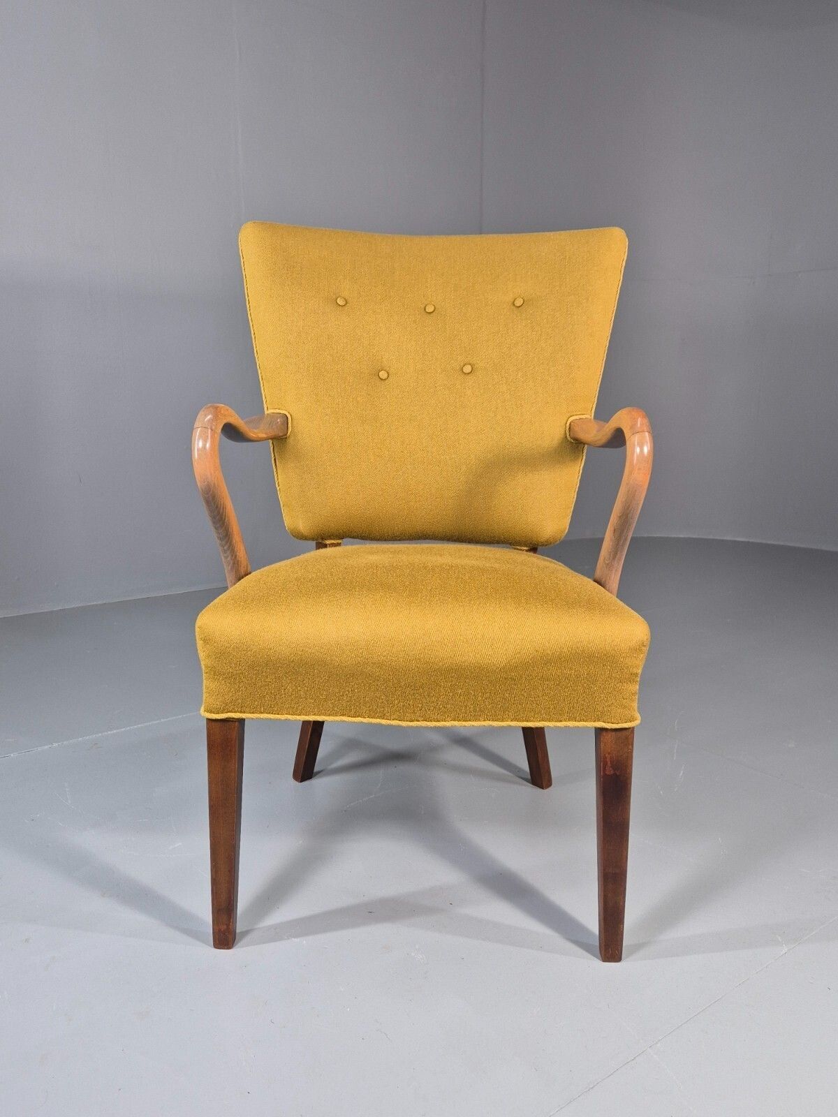Vintage Mid Century Danish Lounge Chair High Back 1950s Retro photo Furniture