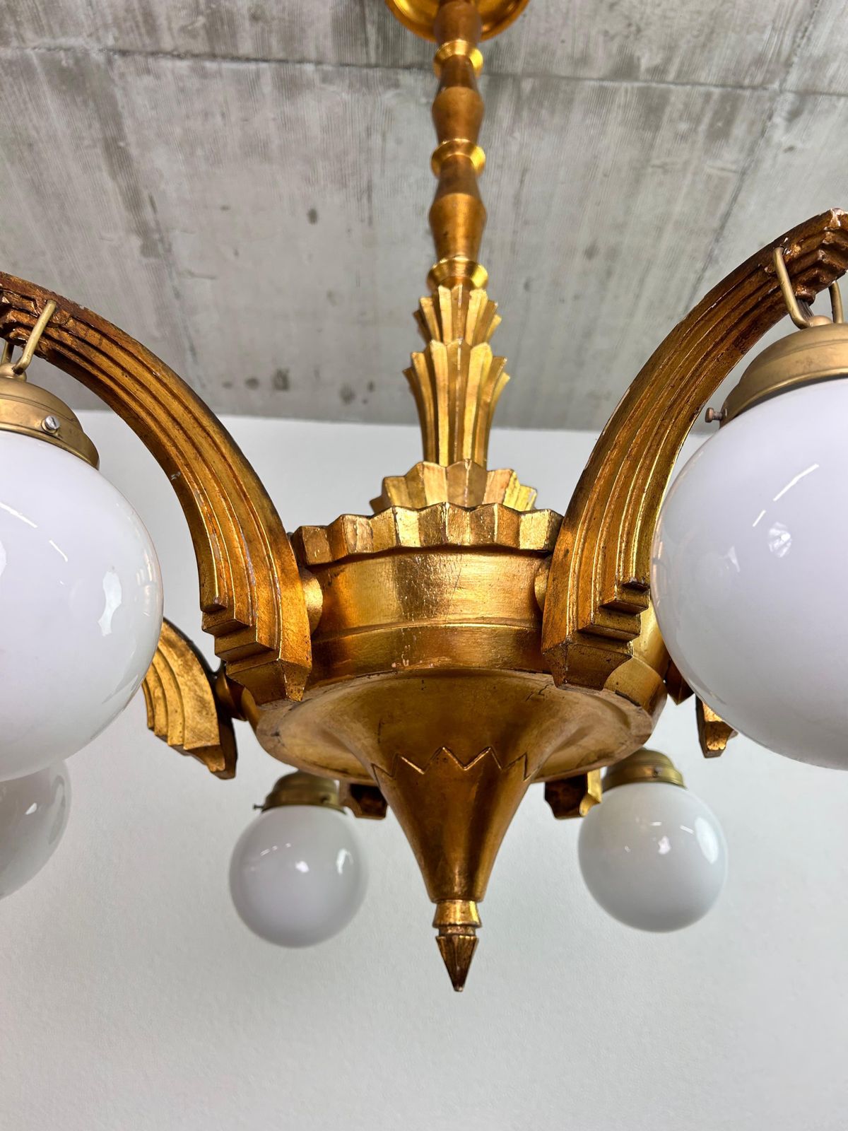 Lighting Large Art Deco Chandeliers In Style Of Dagobert Peche photo