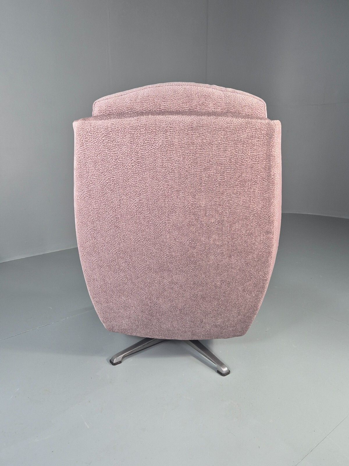 Vintage Mid Century Swivel Bucket Chair Danish 1970s New Upholstery photo buy