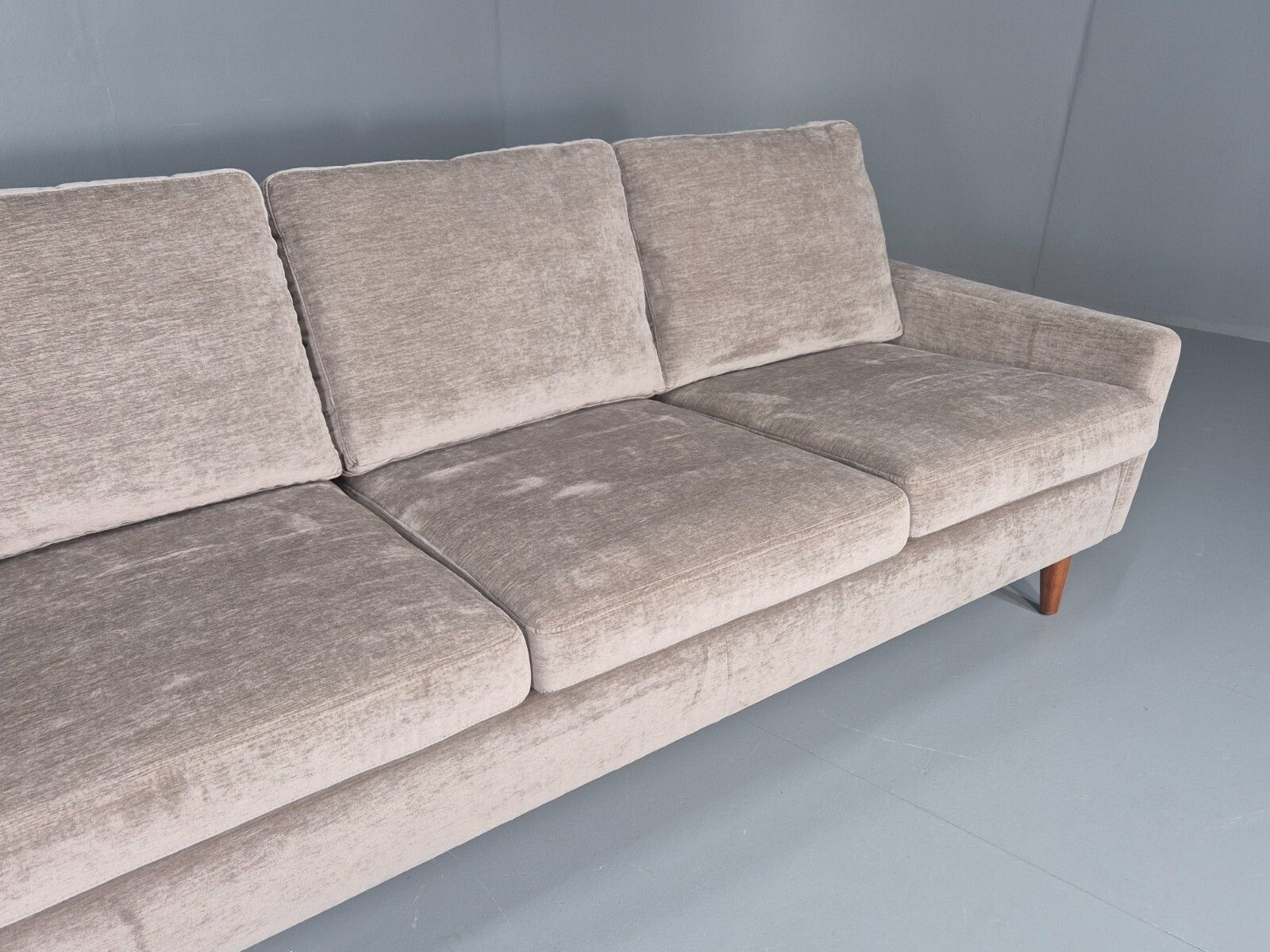 Vintage Danish 3 Seat Settee Mid Century 1960s New Upholstery photo Furniture