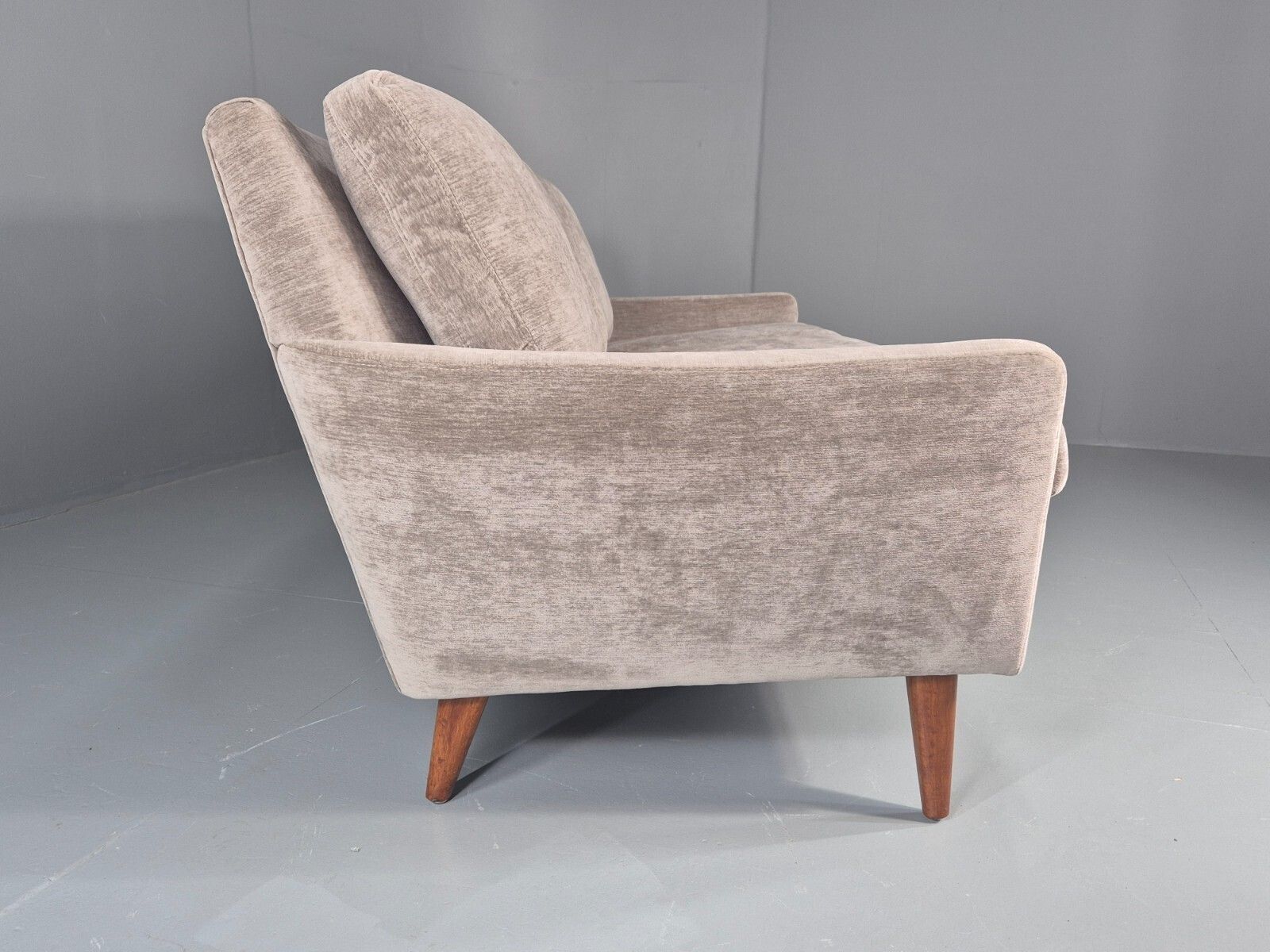 photo buy Vintage Danish 3 Seat Settee Mid Century 1960s New Upholstery