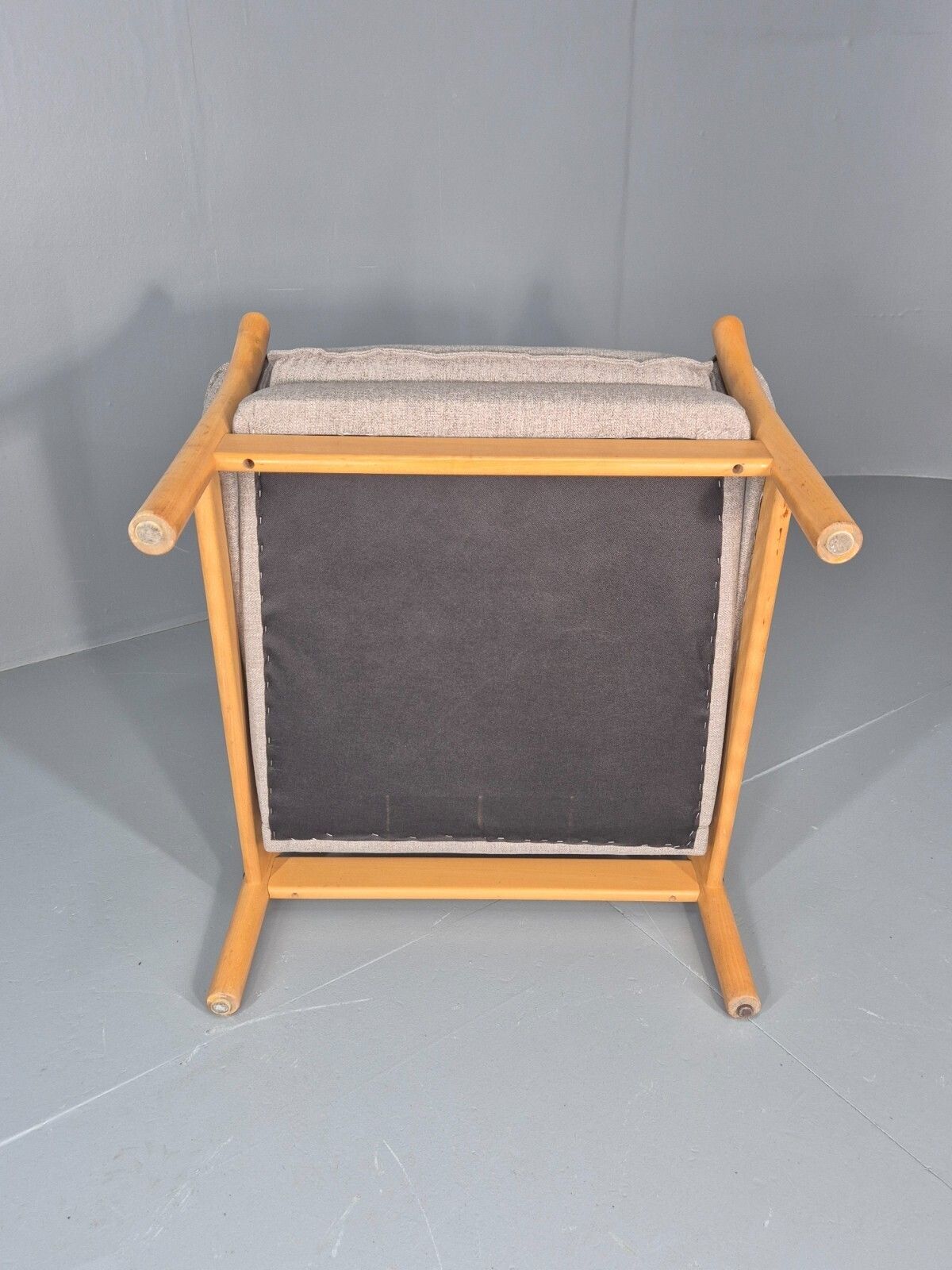 photo furniture Vintage Lounge Chair Mid Century Danish Beech Frame New Upholstery