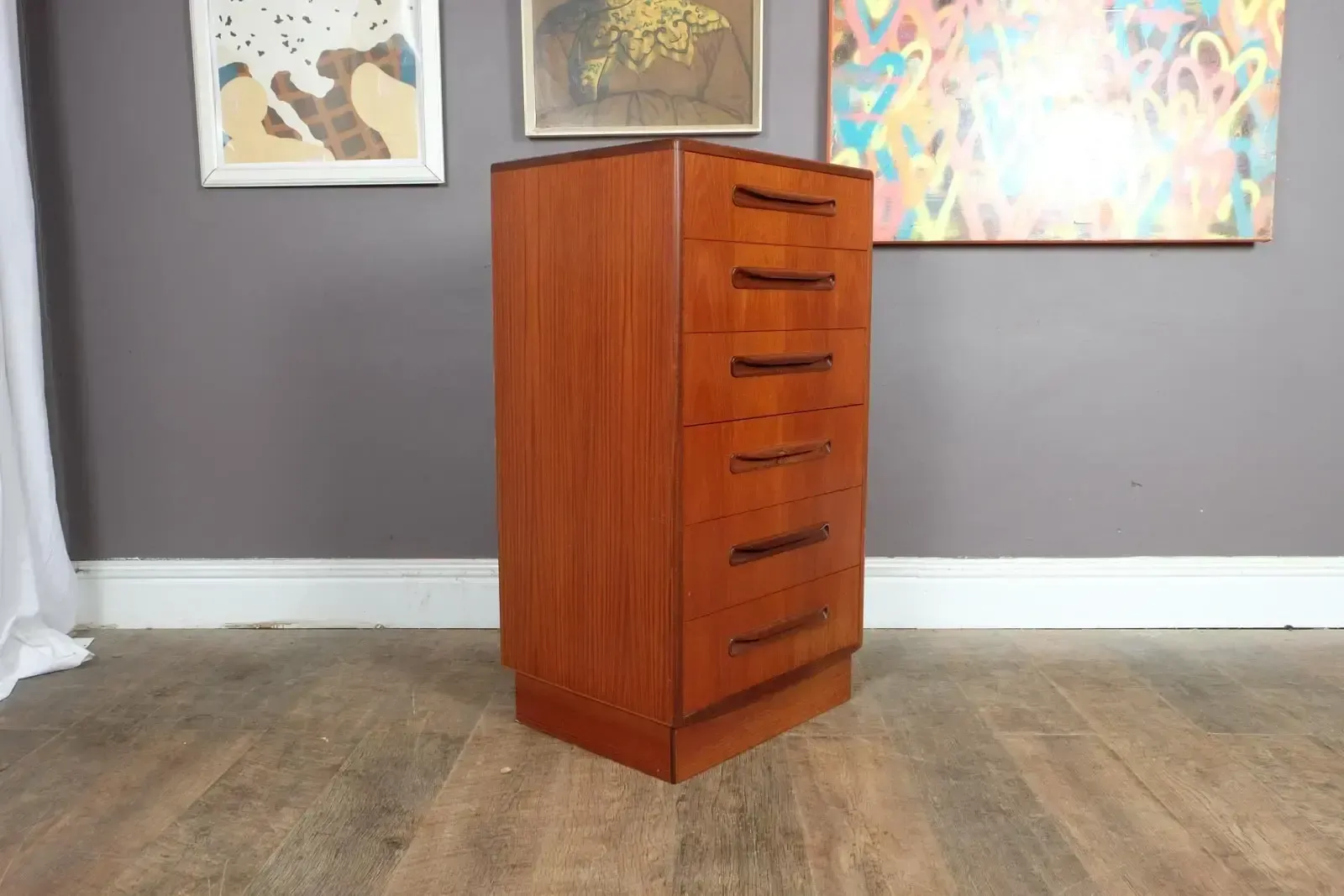 Vintage Retro G Plan Fresco Tall Chest Of Drawers