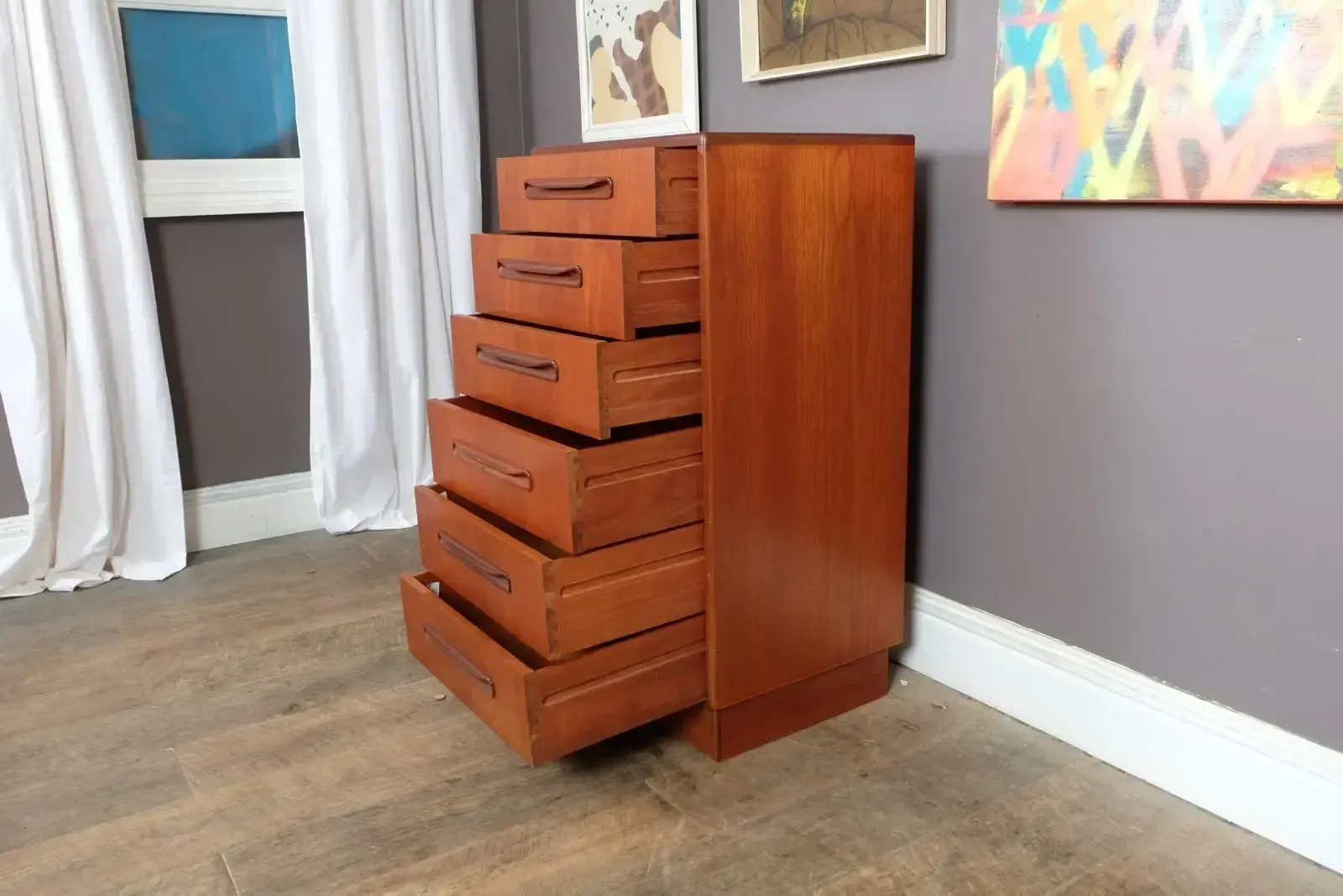 Vintage Retro G Plan Fresco Tall Chest Of Drawers photo buy