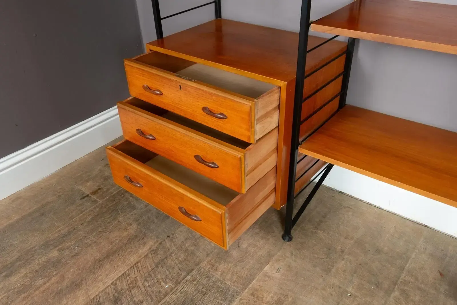 Vintage Retro 2 Bays Of Teak Staples Ladderax photo Furniture