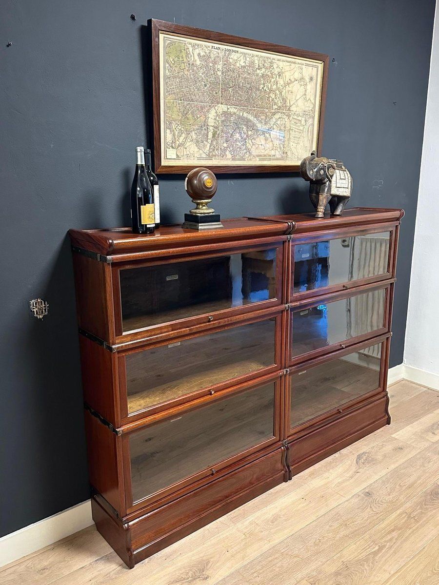 photo furniture Modular Bookcase From Globe Wernicke, 1890s, Set Of 6