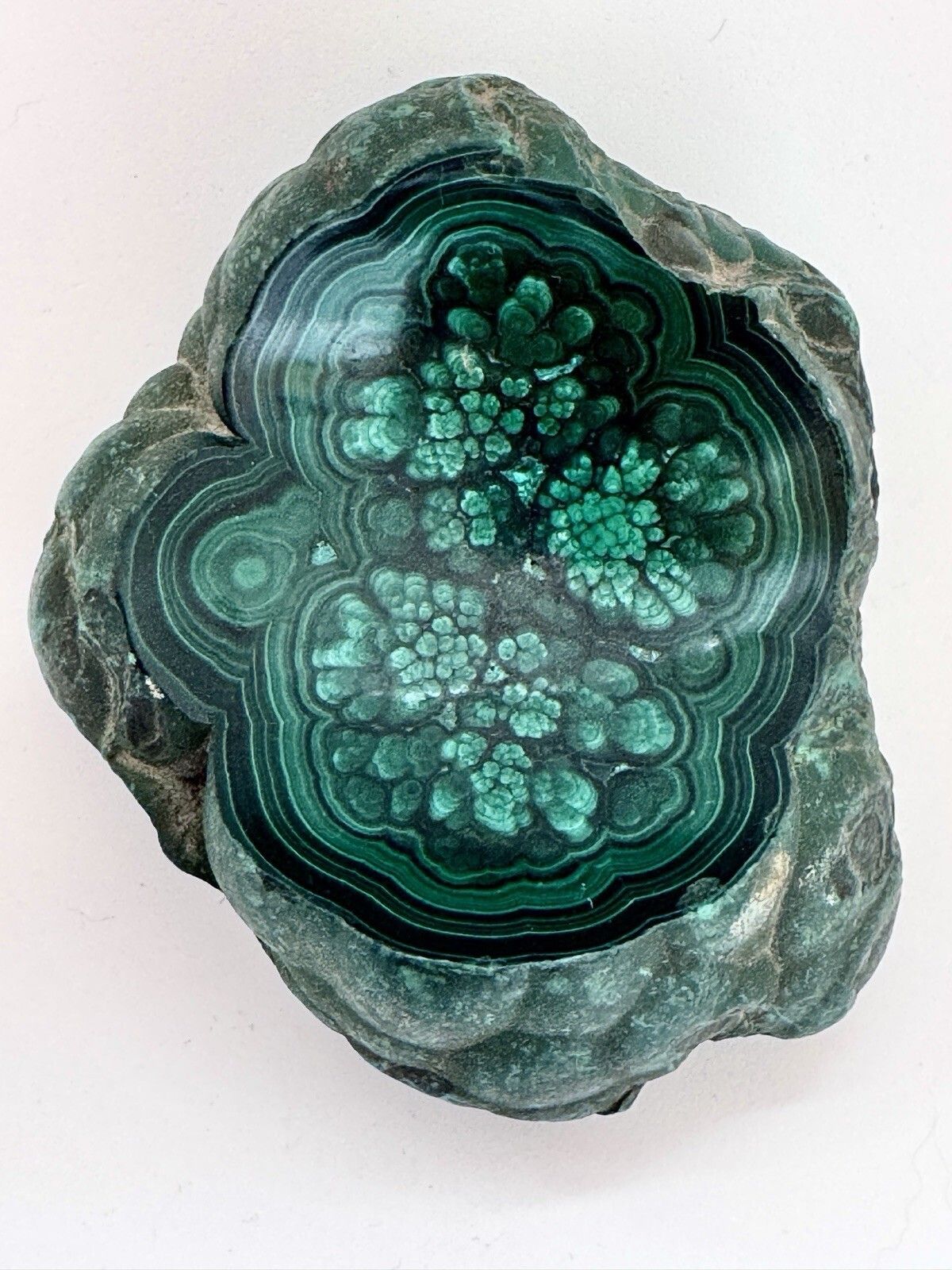 photo buy 1950’s Polished Malachite Specimen Partially Polished Bowl