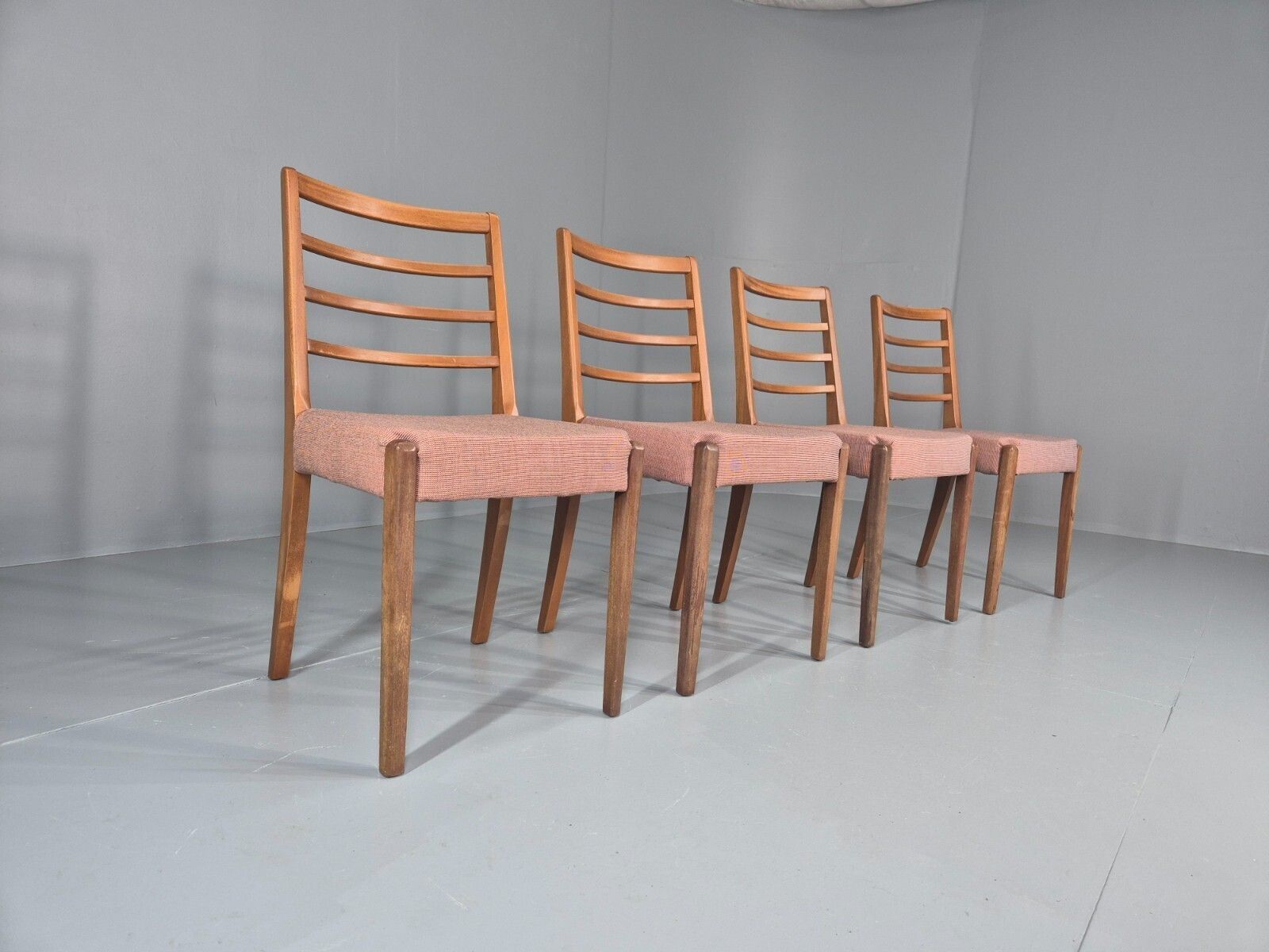 4 Vintage Mid Century Dining Chairs 1960s Retro New Upholstery Mdin photo furniture