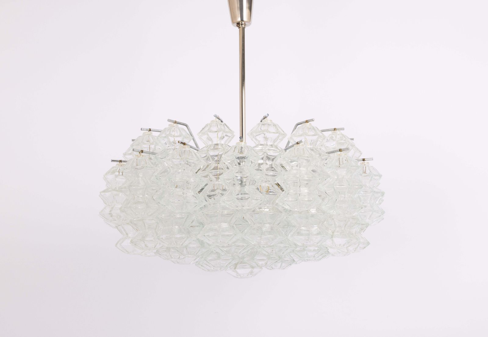 Large Rare Pagoda Glass Chandelier By Kalmar, Austria, 1960s photo Lighting