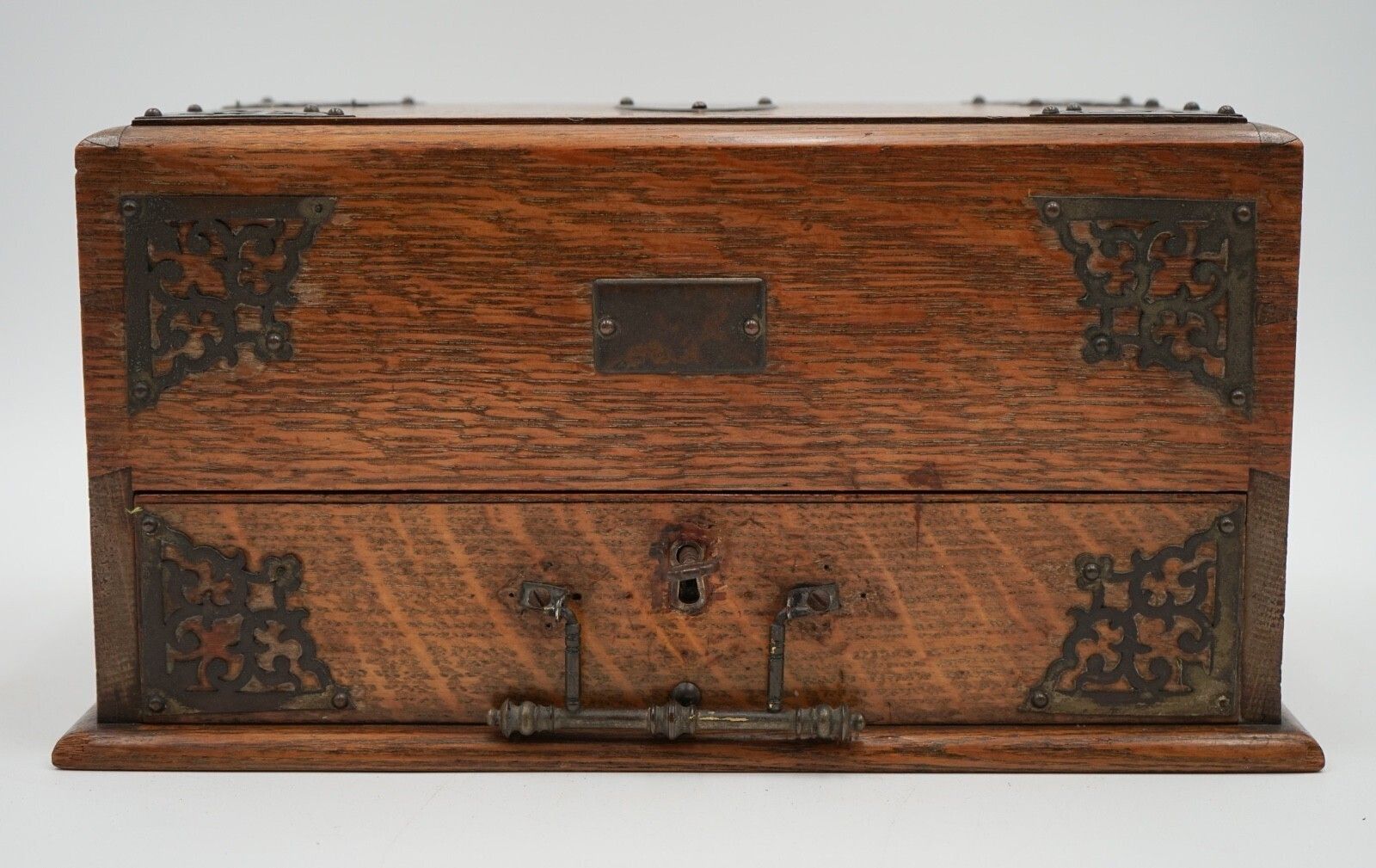 Antique Asian Oriental Mahjong Set Of 148 Tiles In Edwardian Oak Box photo vintage