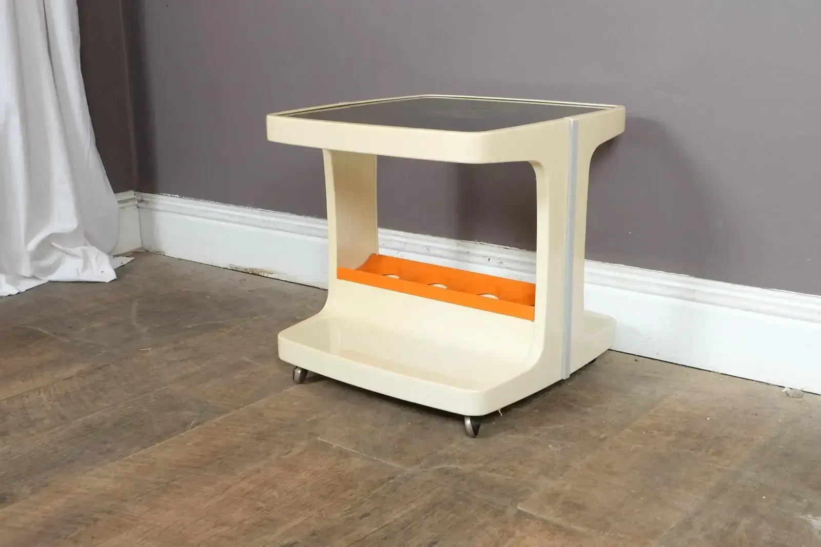 Marc Held For Prisunic Bar Trolley Vintage 1970s Space Age French Design Plastic photo Furniture