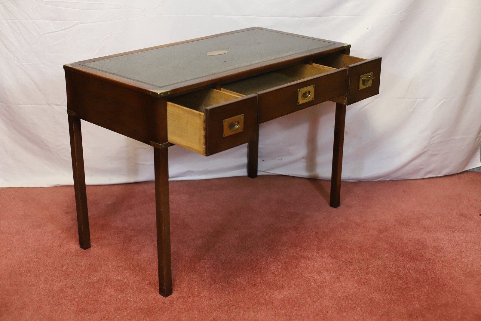 Reprodux Bevan Funnell Lovely Military Campaign Style Writing Desk photo vinterior