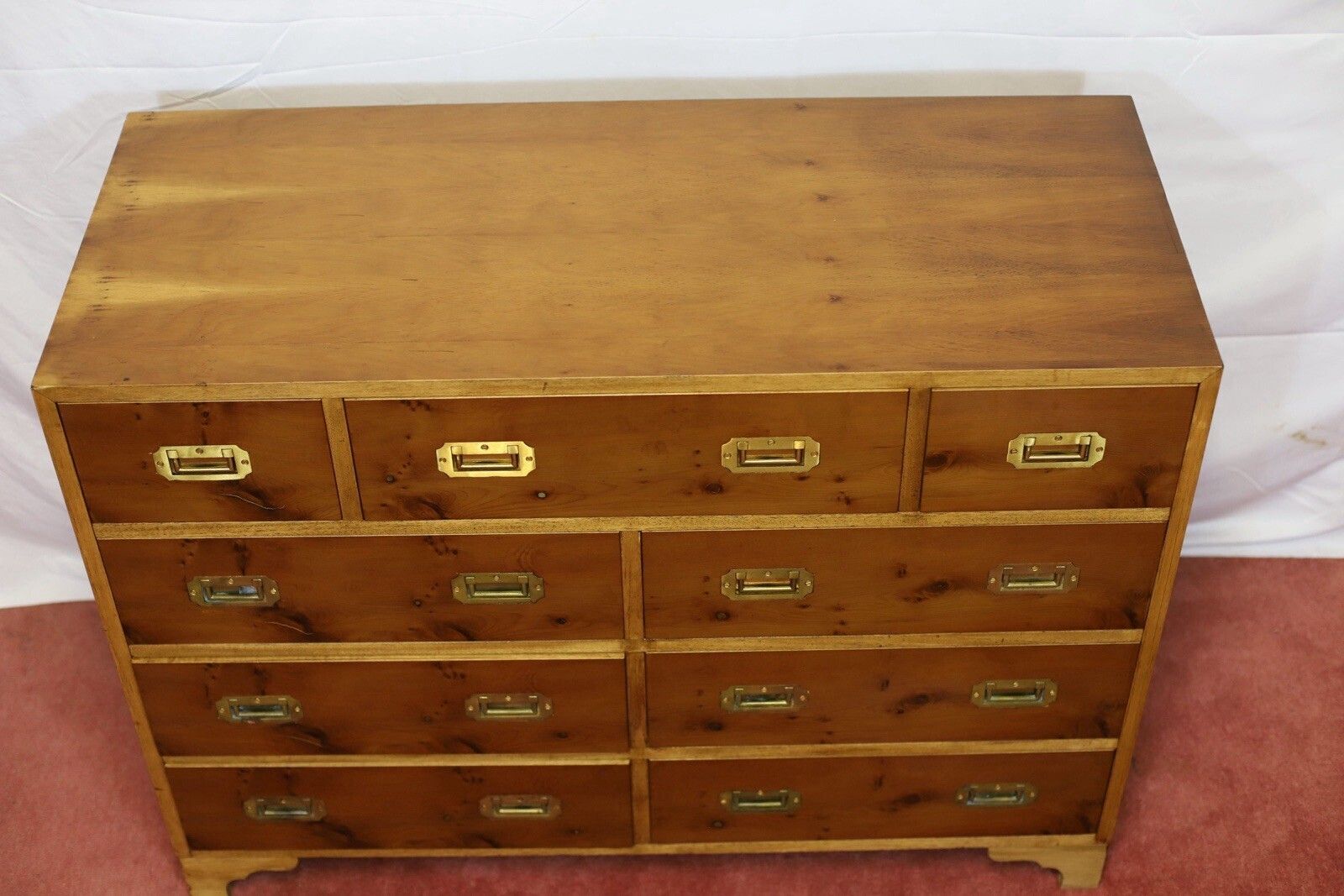 photo vintage Beautiful Military Campaign Chest Of Drawers