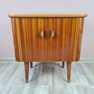 Mid Century Cabinet In Wood With Inlay, 1960s photo for sale