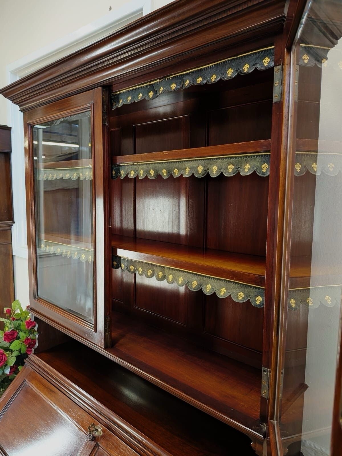 Victorian A Blain & Son Of Liverpool Mahogany Bookcase Bureau 1880 photo buy