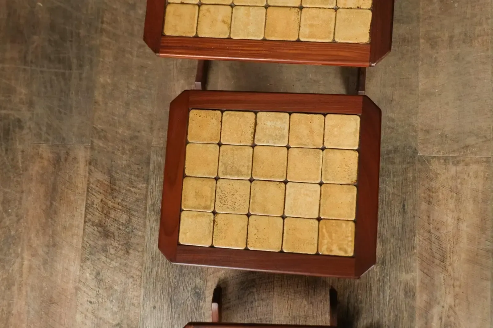 photo furniture Vintage Retro G Plan Nest Of 3 Tiled Tables