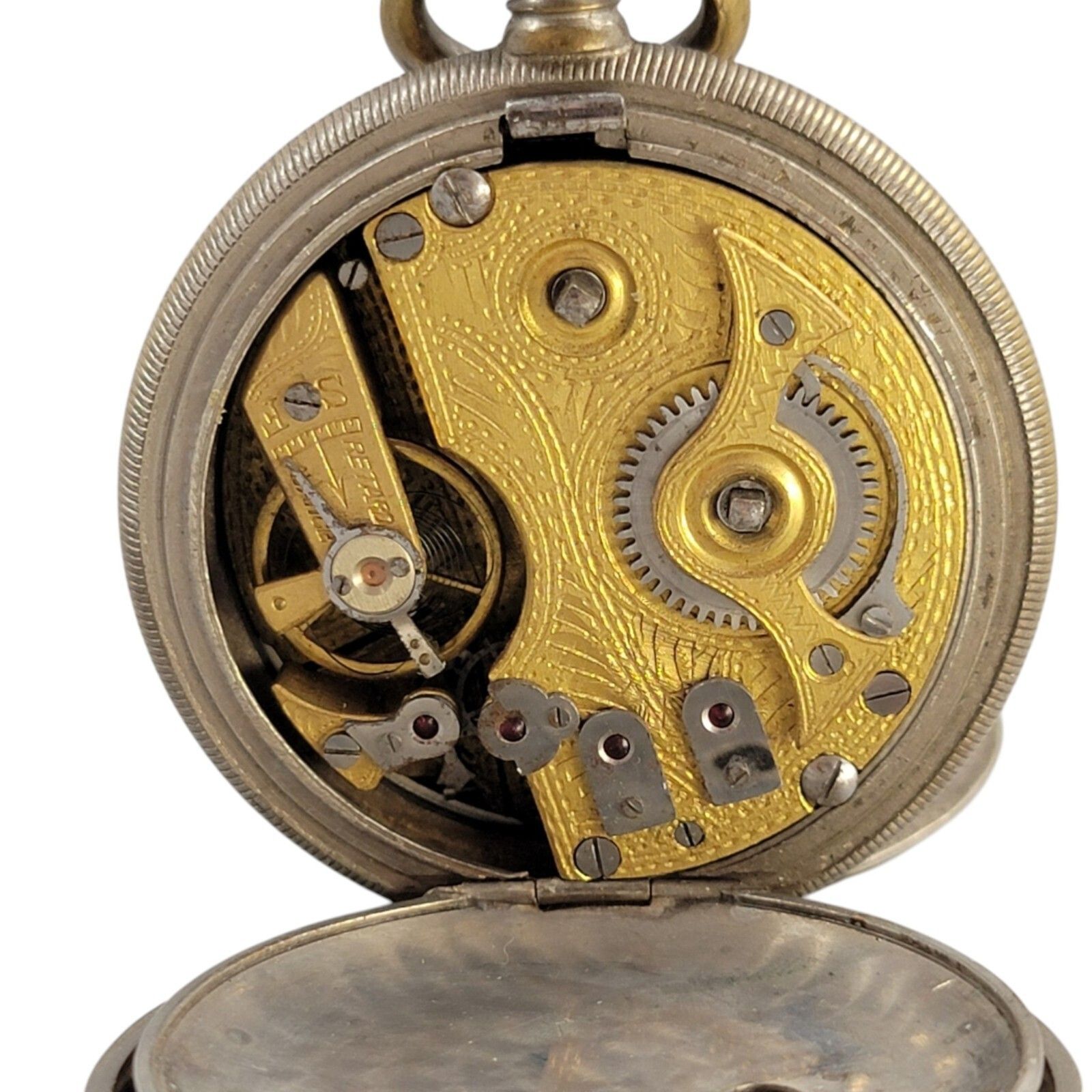 Home Decor Swiss Silver Pocket Watch, Ottoman Arms, Cyrillic «македонија». C. 1882–1912 photo