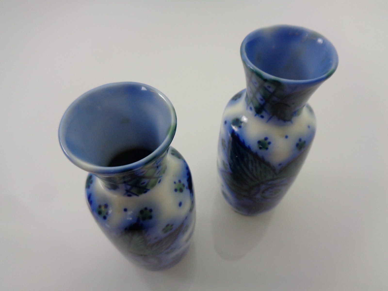 Cobalt Blue Porcelain Vases From Lomonosov, St. Petersburg, Russia, 1960s, Set Of 2 photo vintage