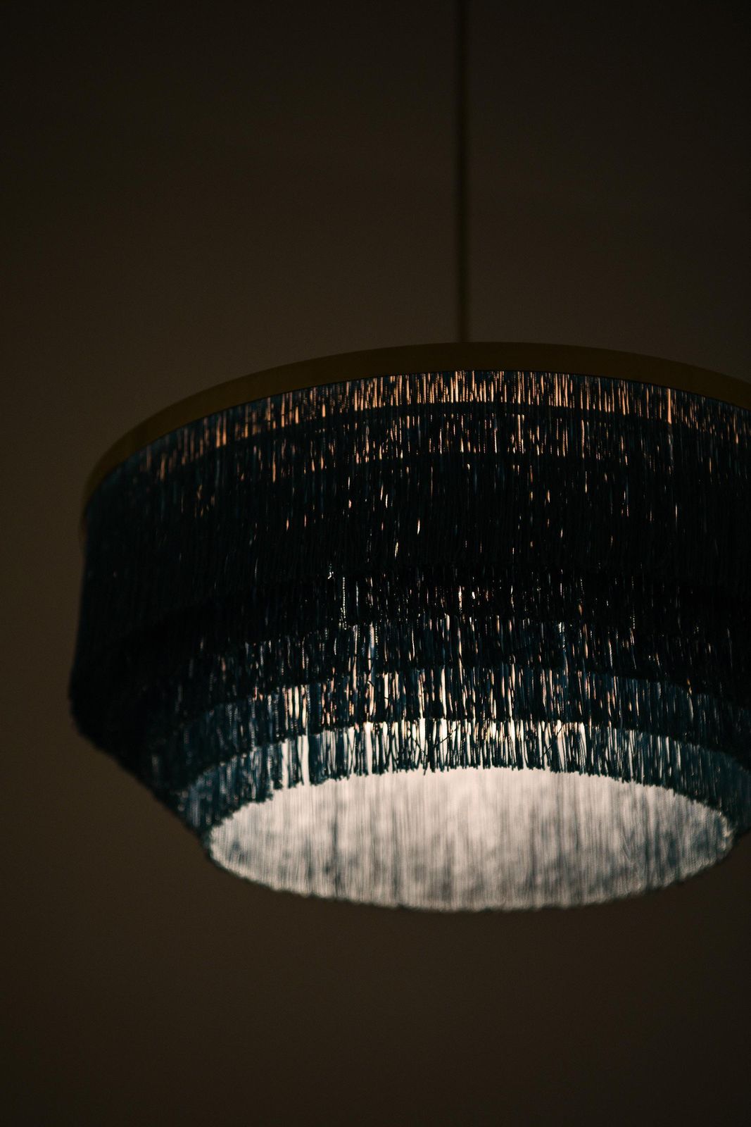 Ceiling Lamp In Brass And Silk By Hans Agne Jakobsson, 1960s photo Lighting