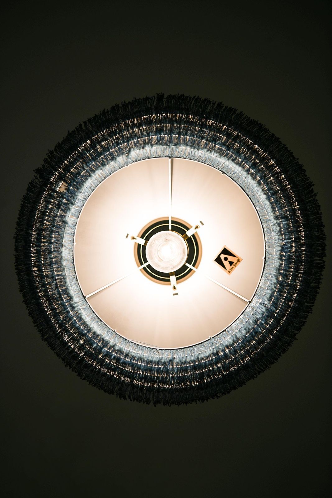 Ceiling Lamp In Brass And Silk By Hans Agne Jakobsson, 1960s photo 3907.0