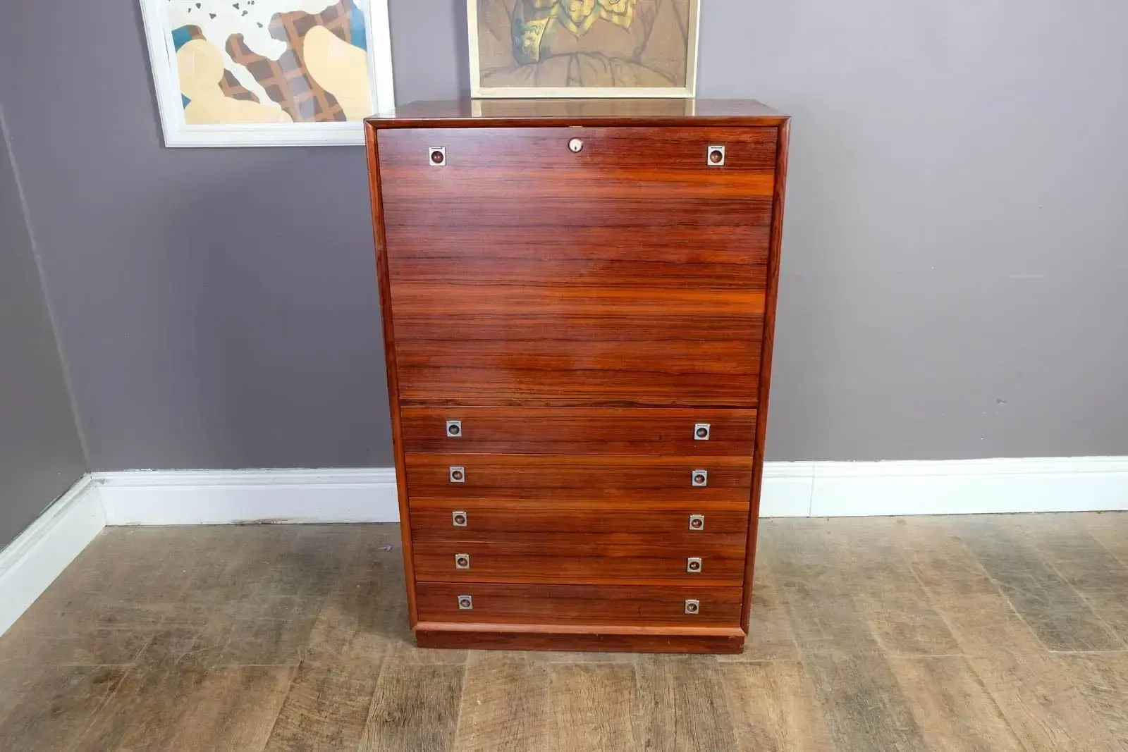 Vintage Arne Vodder #7755 Sibast Rosewood Bureau / Cabinet photo for sale
