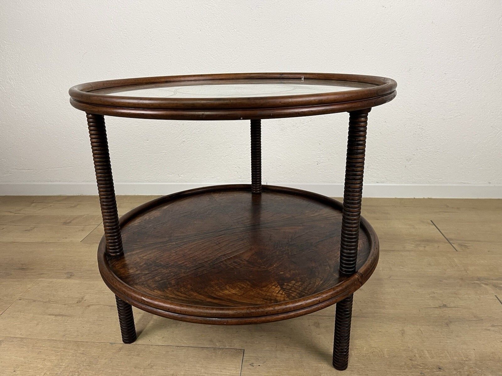 1950s Vintage Design Wood And Glass Coffee Table photo Furniture