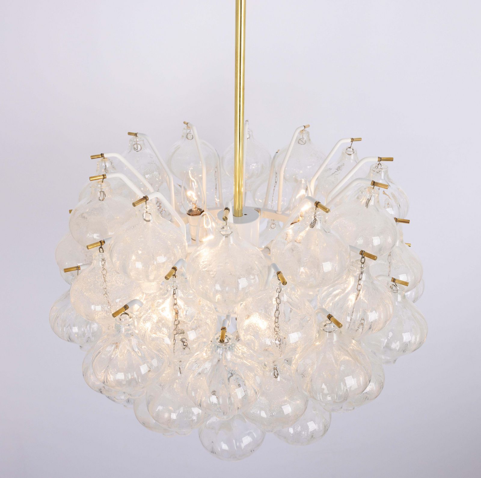 Lighting Large Tulipan Glass Chandelier By Kalmar, Austria, 1960s photo