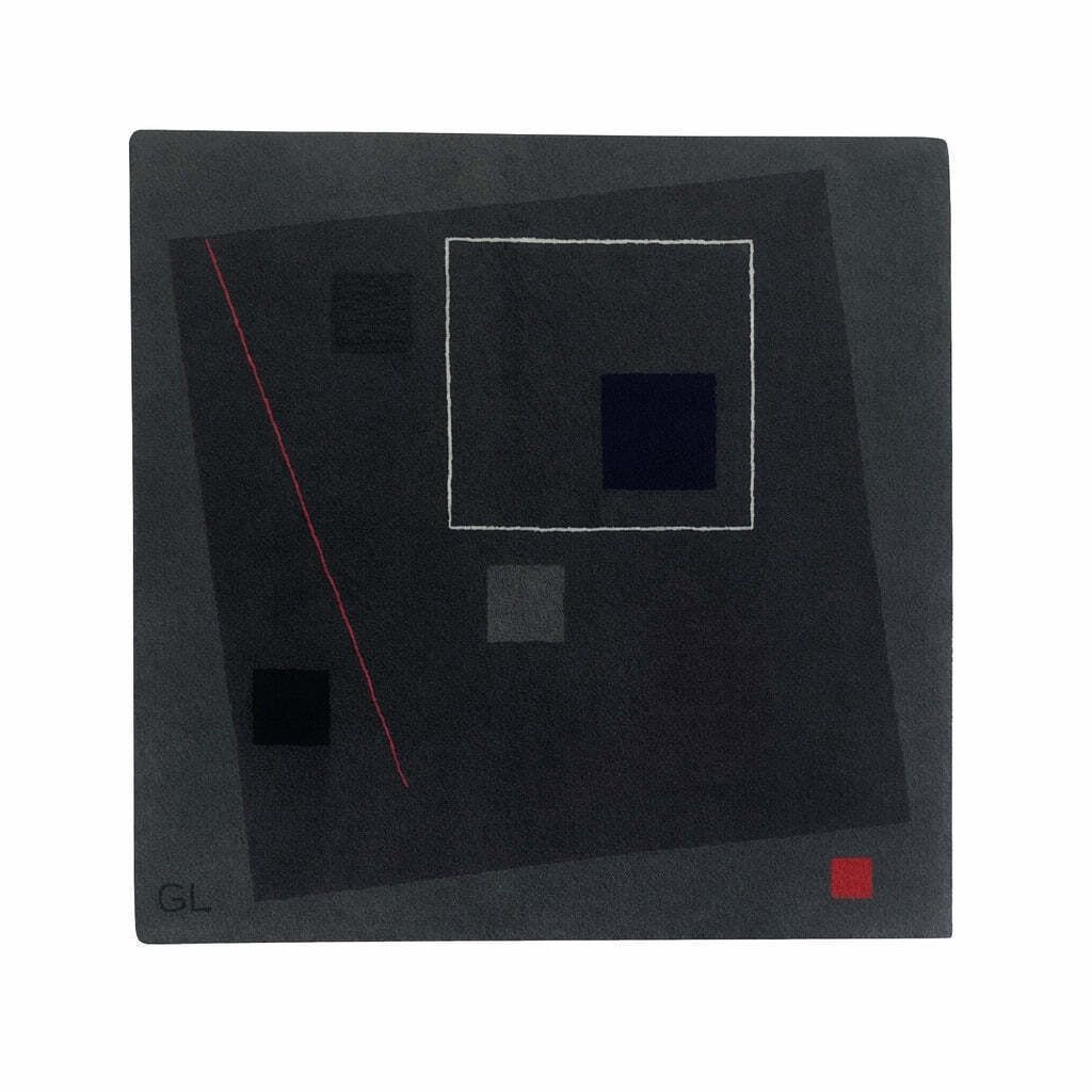 Guy De Lussigny Geometric Abstract Rug / Tapestry For Tisca France