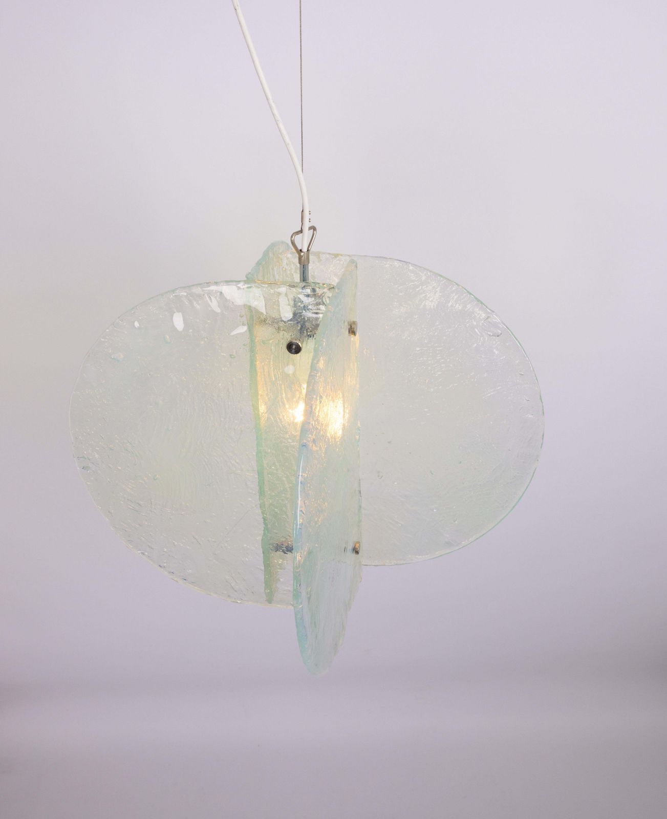 2665.0 Stunning Clear Blue Murano Pendant Light Design Carlo Nason By Mazzega, 1970s photo