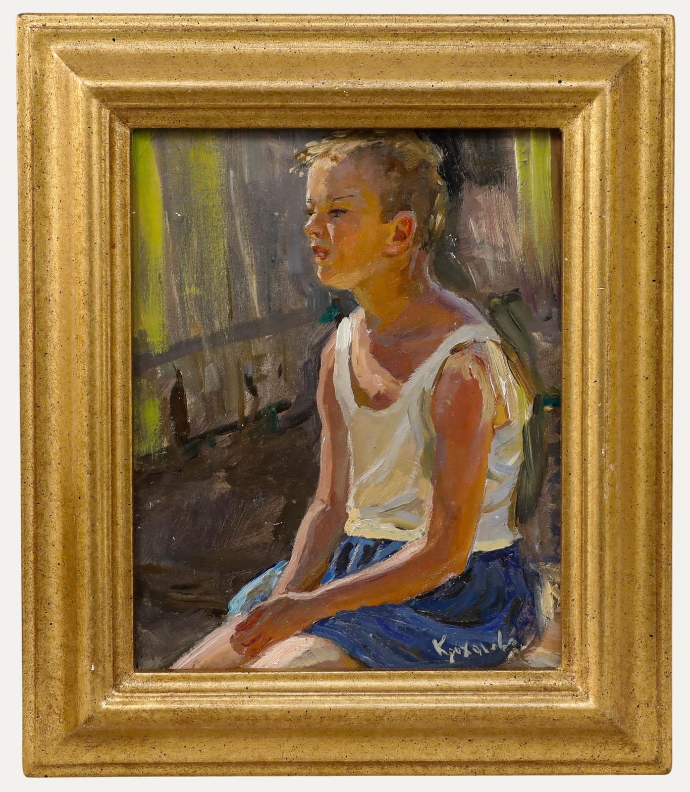 Kroholow   Framed Mid 20th Century Oil, Sascha