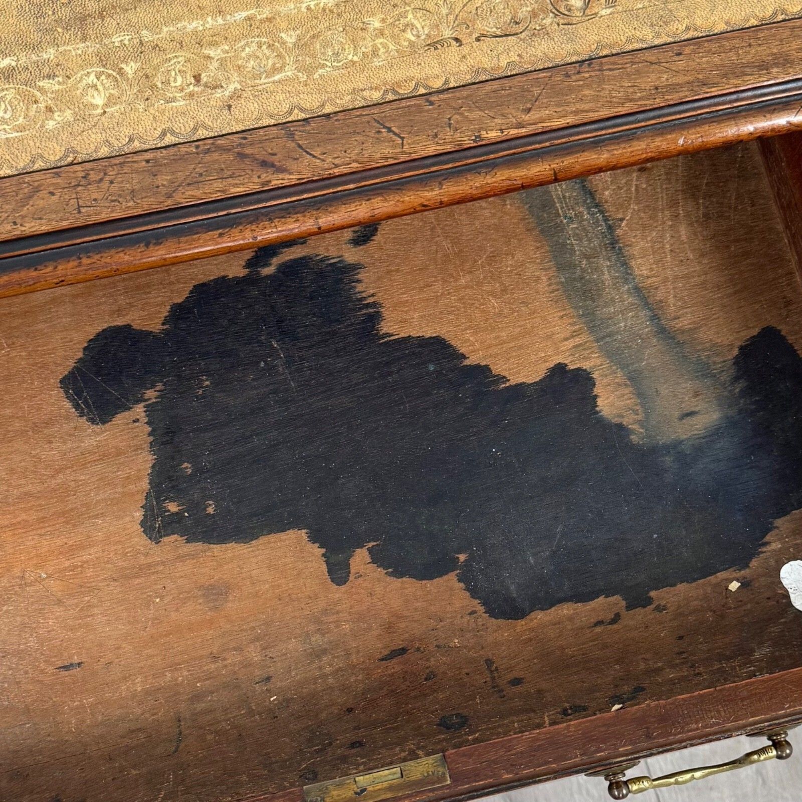 825.0 Antique 19th Century Fine Quality Pedestal Desk In Mahogany ( Ref Af 4114 ) photo