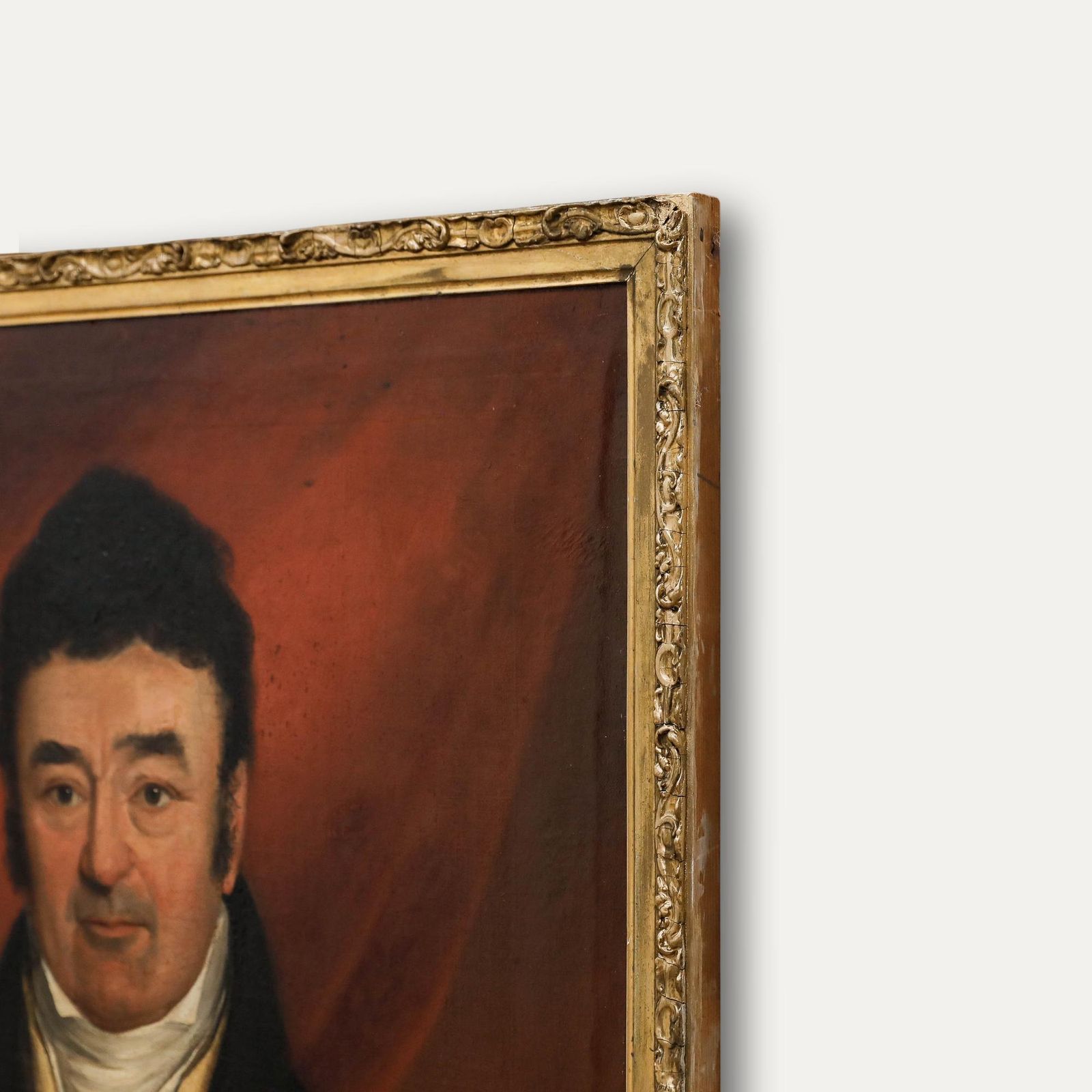Early 19th Century Oil   Gentleman In Silk Necktie photo vinterior