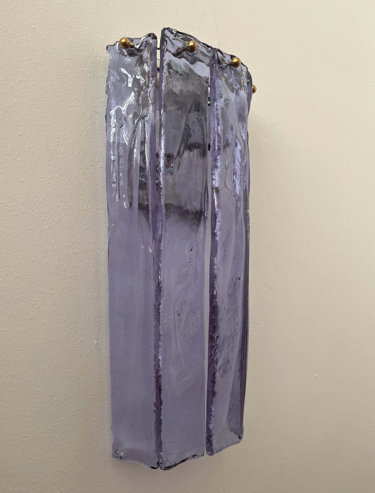 photo furniture Italian Mid Century Barbie Lilac Murano Pair Of Wall Sconces By Mazzega, 1970s