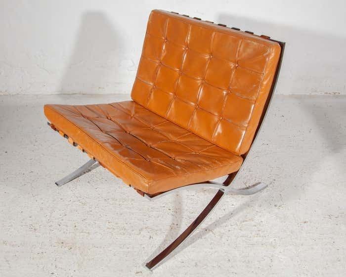 photo for sale Vintage 1970s Barcelona Lounge Chairs Set Of 2 By Mies Van Der Rohe For Knoll