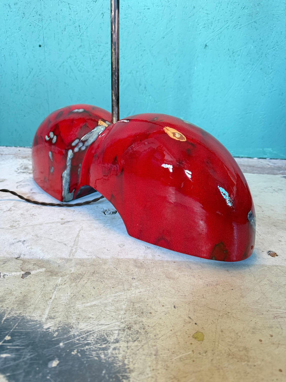 A Unique, One Of A Kind Artist Made Ceramic Floor Lamp photo Lighting