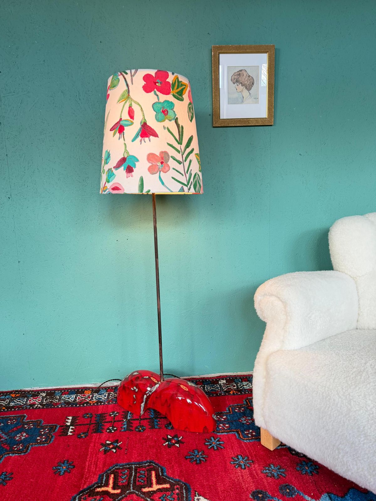 photo vinterior A Unique, One Of A Kind Artist Made Ceramic Floor Lamp
