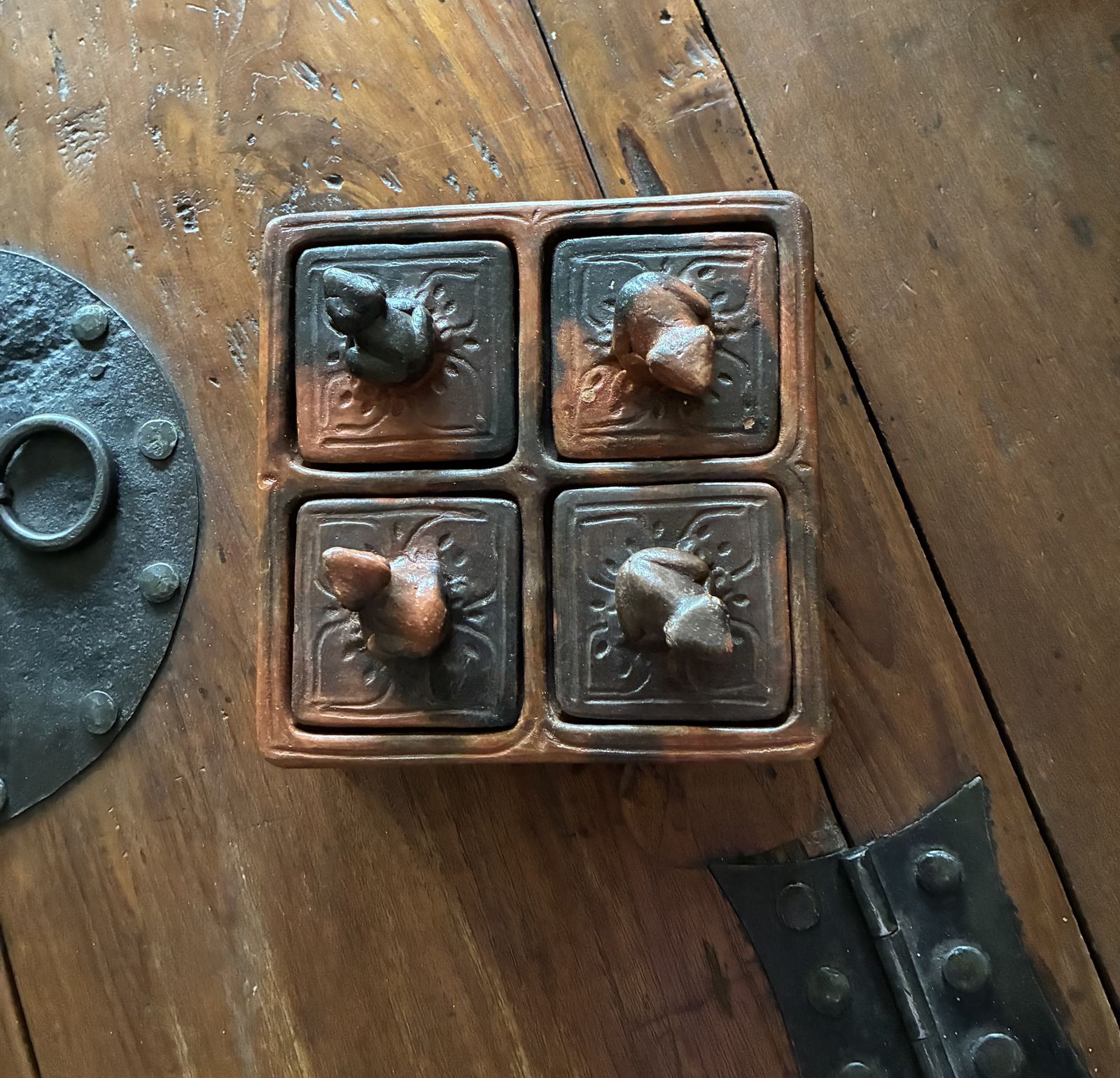 Vintage Sasak Pottery Spice Box    Lombok, Indonesia    Handcrafted Ceramic With Lidded Compartments photo furniture