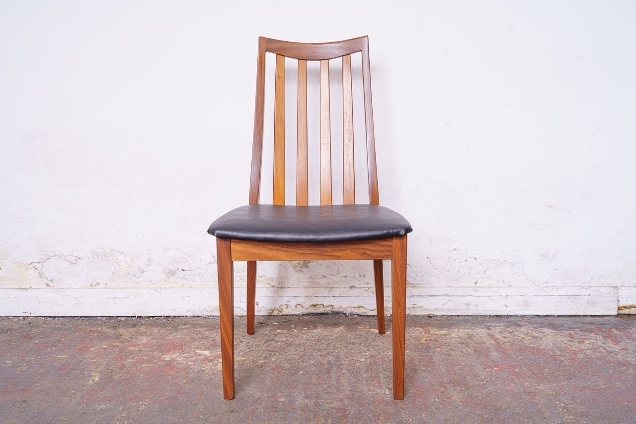 Furniture 6 Newly Upholstered G Plan Mid Century Teak Dining Chairs photo