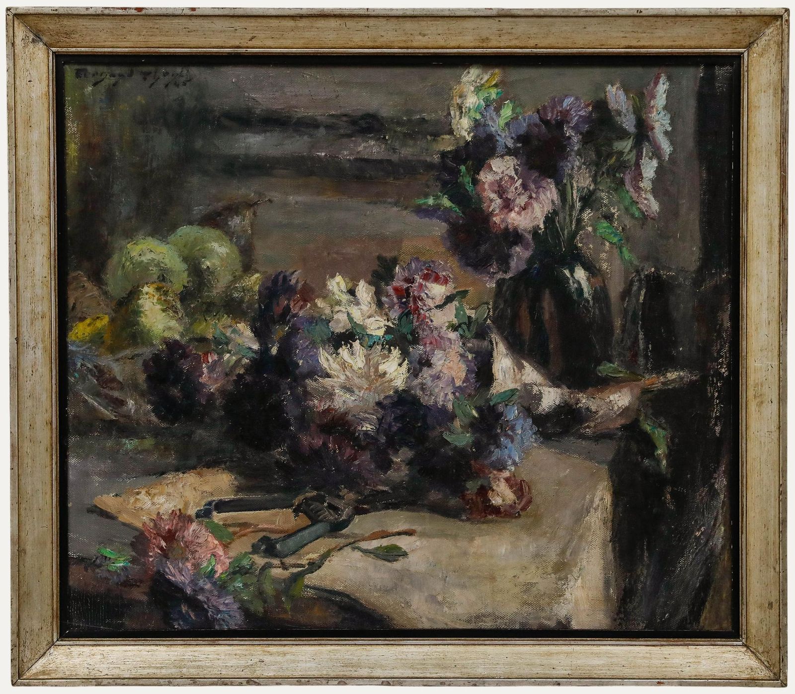 Fernand Thon (1892 1981)   Framed Mid 20th Century Oil, Flower Arranging