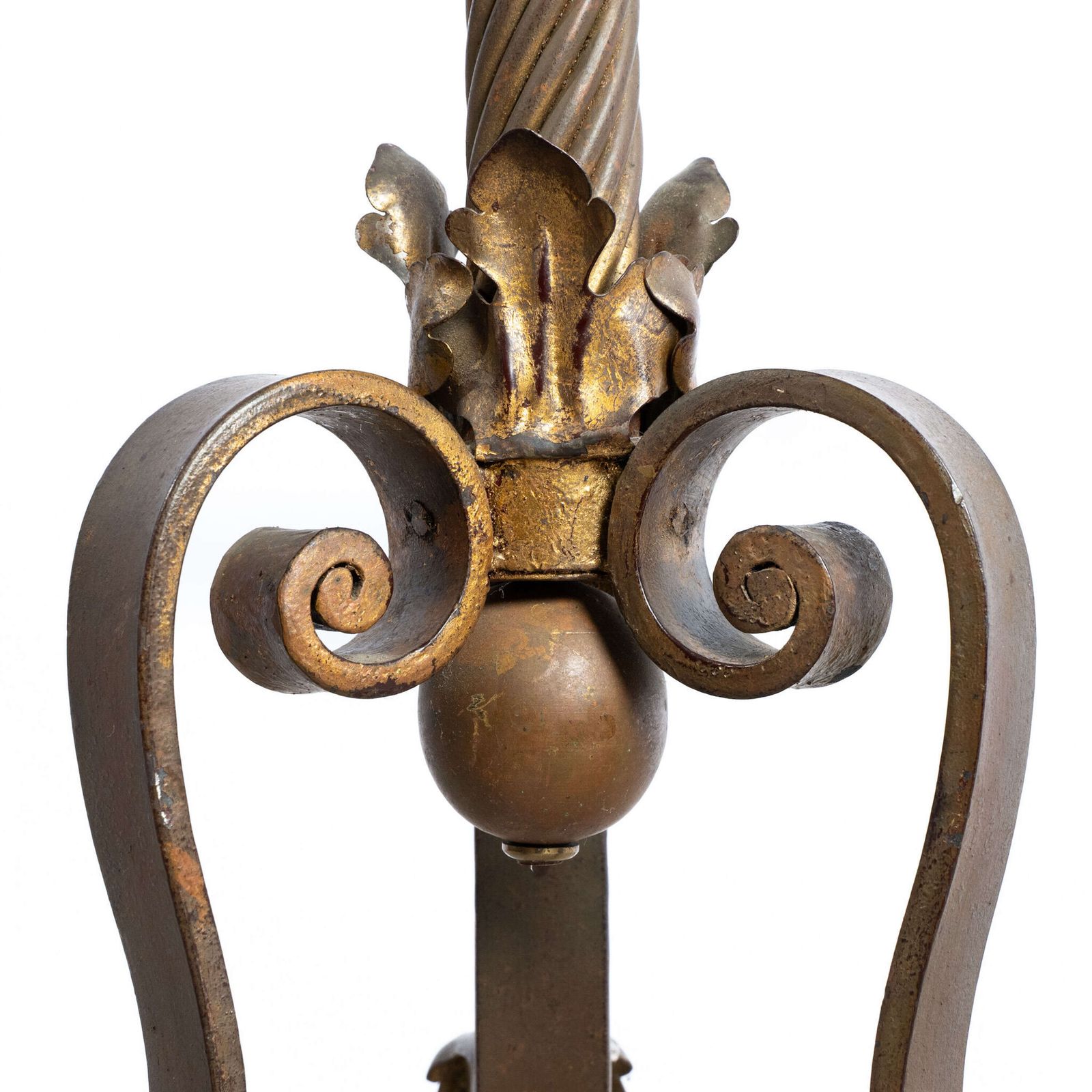French Early 20th Century Wrought Iron Floor Lamp photo for sale