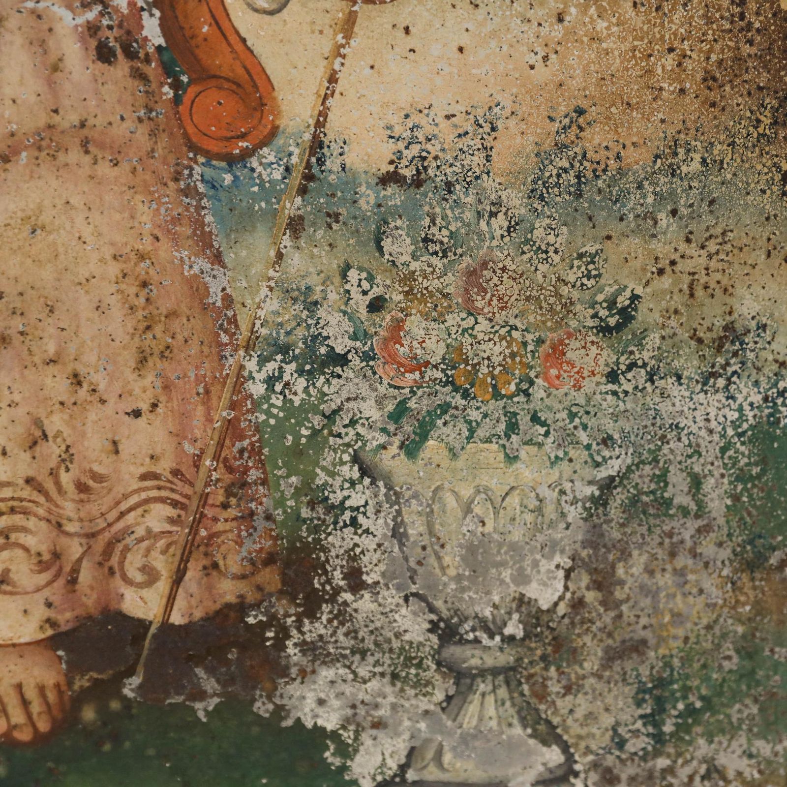 Cuzco School Early 20th Century Oil   Holy Infant Of Atocha On A Mountain photo Art