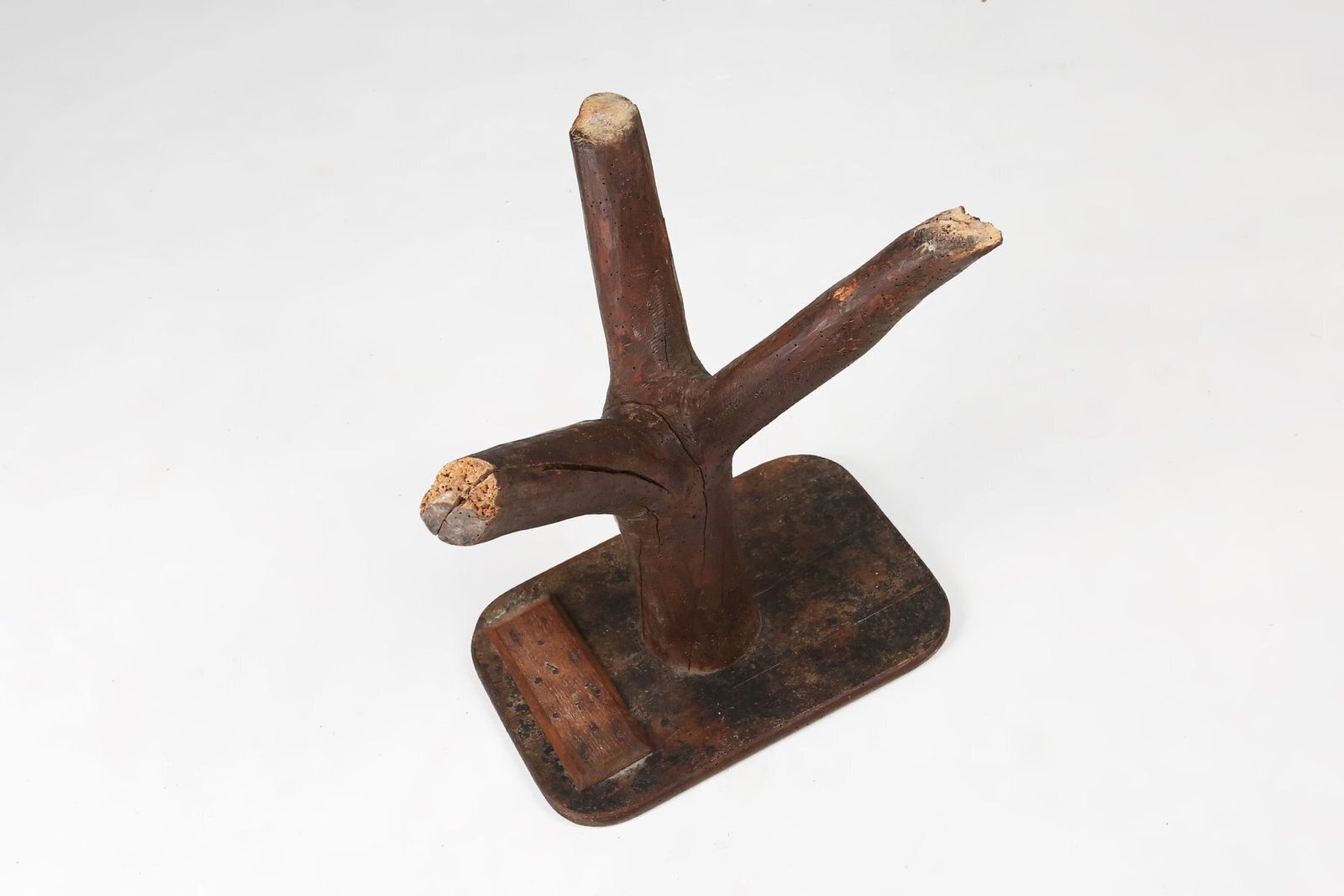 photo for sale Wooden Stool With Tree Branch Legs, France, 1850s