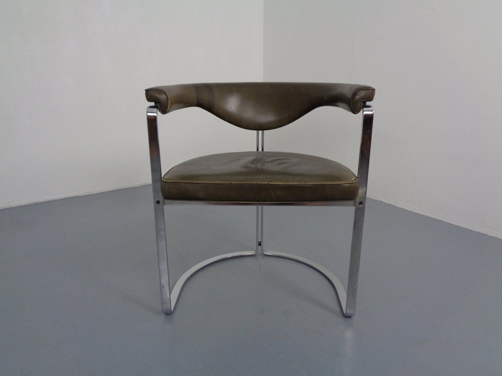 Model 6911 Armchair In Leather By Horst Brüning For Kill International, Germany, 1968