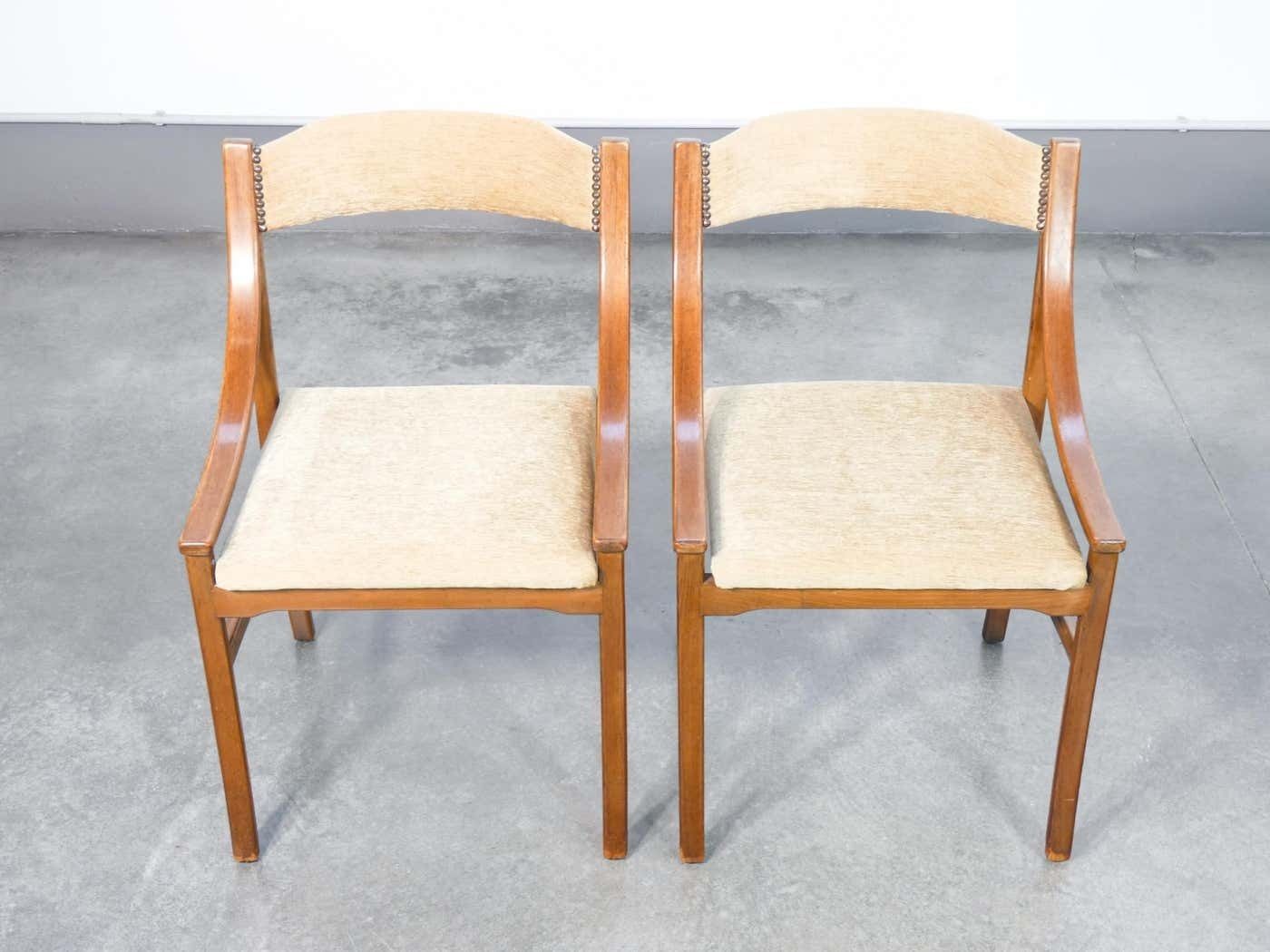 Set Of Four Chairs, Design By Silvio Cavatorta. Italy, 50s photo for sale