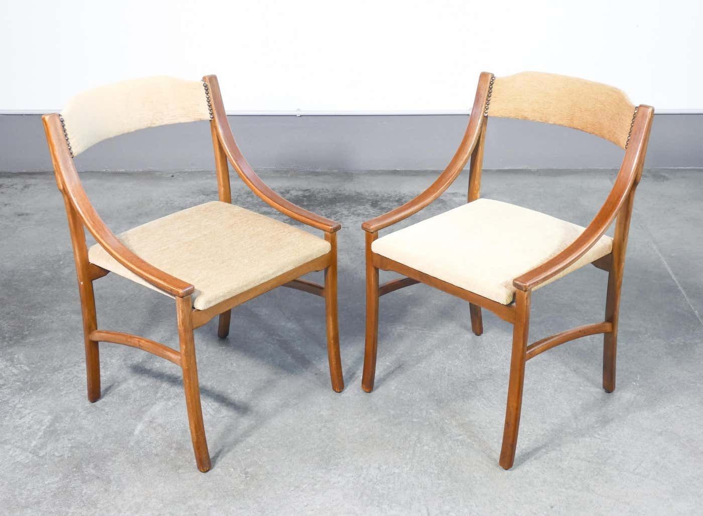 Set Of Four Chairs, Design By Silvio Cavatorta. Italy, 50s photo vintage