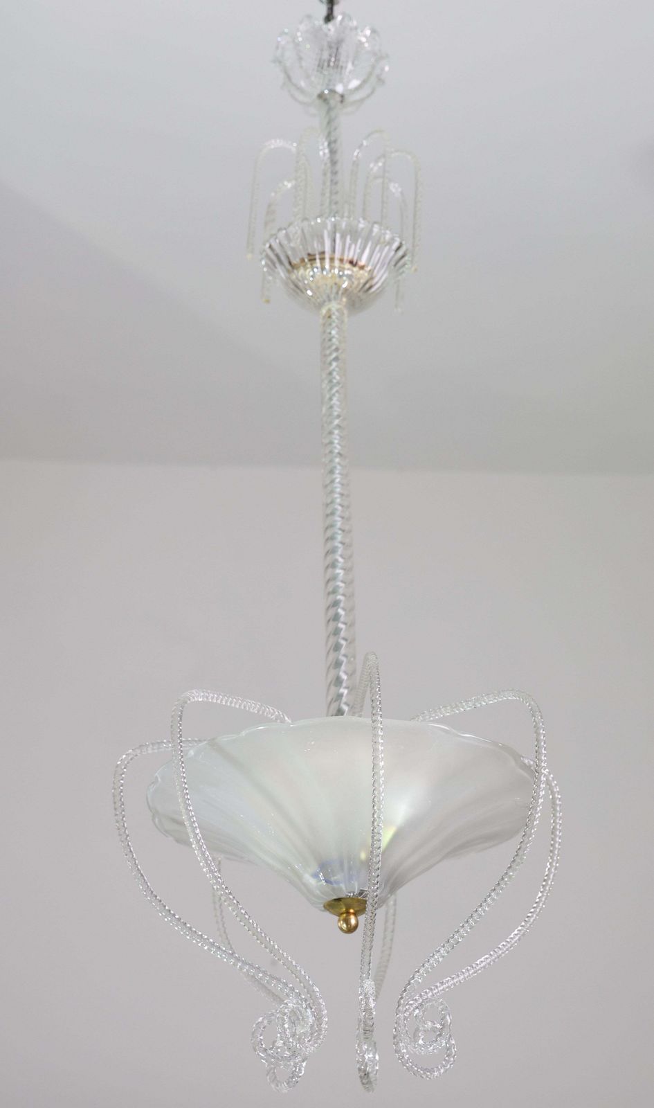 Art Decò Barovier E Toso "Fountain" Murano Glass Chandelier, 1950 photo vintage