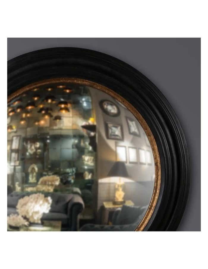 Set Of 3 Round Convex Witch Mirrors, 19th Century Flemish Style photo Home Decor